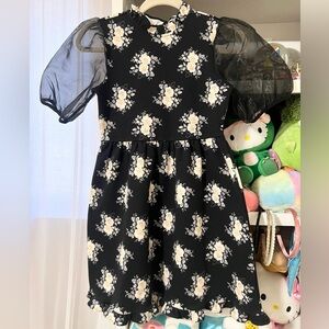 Janie and Jack Floral Puff Sleeve Ponte Dress size 12 (big girls)